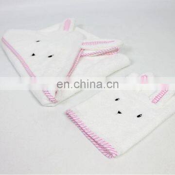 Ultra Soft Hooded Animal Bath Towels Hooded Baby Towel and Washcloth Gift Set for Newborn photo-3