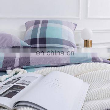 Comforter Set Microfiber Luxury Comforter Plaid Pattern Set Bedding,Bed Sheet And Comforter Set# photo-3