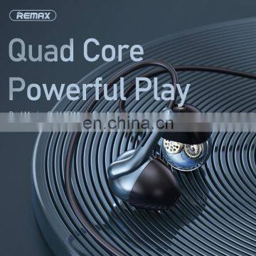 Remax RM-512 Cheap Metallic Wired Earphones In-ear Mini Headphone Sports Earphone With Mic