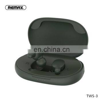 Remax TWS-3 bt Sport Portable Tws Earphones True Wireless Earbuds for Mobile Phone