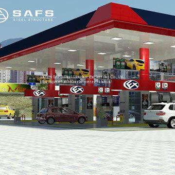 Easy Installation Steel Space Frame Petrol Station Canopy photo-3