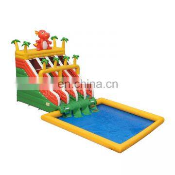 Inflatable Jungle Hippo Water Slide Castle Amusement Park Playground Slide With Pool