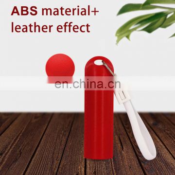 ABS Leather Effect Black White Blue Green Pink Power Bank Small Size OEM ODM Best Price 2000mAh Power Bank