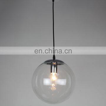 Потолочное светильник с висящим прозрачным стеклянным шаром для спальни photo-2
