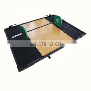 Weight Lifting Platform Rubber Floor Powerlifting Squat Rack Wood with Rubber Platform BW8004