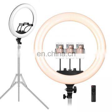 DDP terms Wholesale Tik Tok Live Photography Dimmable 18 Inch LED Ring Light With Adjusted Bracket for selfie makeup