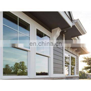 Glass factory high quality double pane low e double hung vinyl windows