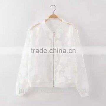 OEM Clothing 2015 Plus Size Clothing Women Clear Bomer Jacket photo-6