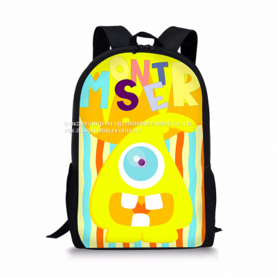 Cute Little Monster Kid School Bags Backpack Kindergarten Schoolbag 3D Cartoon Unisex Customized Logo Packing photo-5