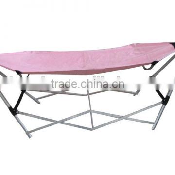 outdoor furniture general use polyester hammock with steel tube frame with 600D carrying bag