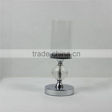 Metal Candlestick,Candlestick with Glass Cover,Metal Candlestick Holder