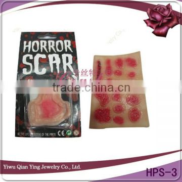 Promoting environmental friendly latex halloween gory wounds halloween scar