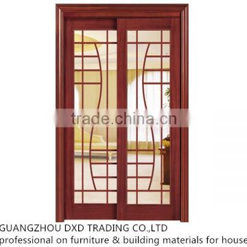 latest design wooden glass interior door with competitive price