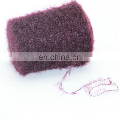 Loop Yarn Feather High Quality Recycled Cotton Acrylic Blended Yarn Knitting Fabric Bedsheet China Wenzhou