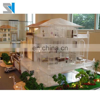 Good item villa house models with landscape tree, architectural maquette