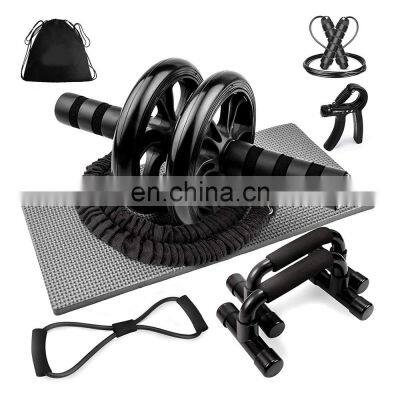 Factory Direct Sales Ab Roller Set Push Rod Tension Belt Abdominal Wheel Roller For Home Gym