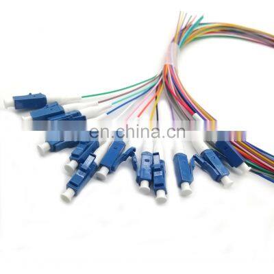 12 Color Fiber LC UPC APC Single mode G652D G657A 0.9mm tail cable fiber optic sc 12 cores pigtails