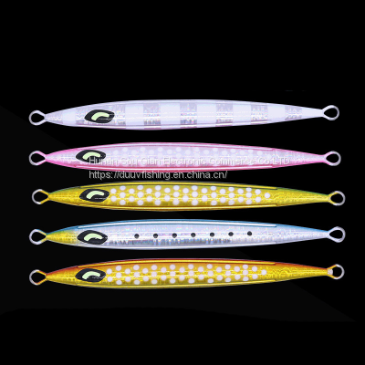 DUUV 100g/150g/200g/250g/300g Fishing Jigging Lure Metal Jig Lure Luminous Jig