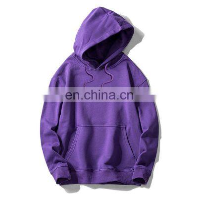 Custom Logo Printed Oversized Men's Hoodie Sweatshirt 100% Cotton Long Sleeve Pullover Hoodies photo-5
