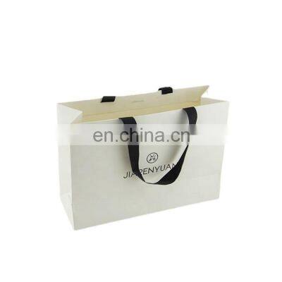 Fancy hot sale style jewelry custom size printed colour logo paper gift bag with ribbon