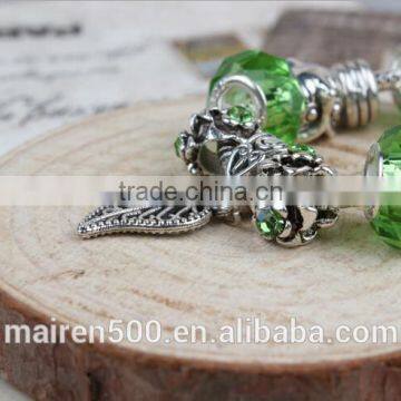 Latest Fashion Green Crystal Bead Bracelet Jewelry European Bulk Wholesale Charm Bracelet photo-3