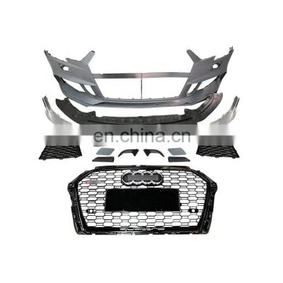 CLY Car bumpers For 2017 2019 2019 2020 2021 Audi A3 Facelift RS3 Body Kits Front Car Bumper Grille