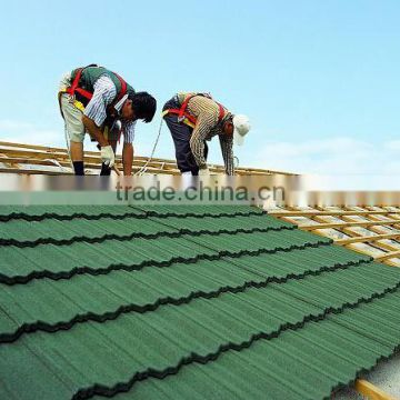 designer colorful stone coated roof tile price / stone coated step tile roofing sheet