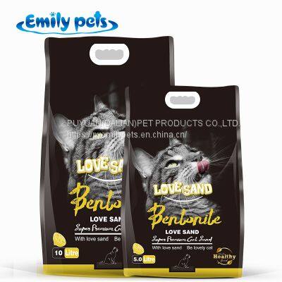 sell pet clumping litter cat litter 10l lemon bulk cat litter wholesale