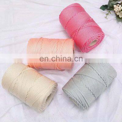 3mm Thickness Ice Silk Hat Thread Raffia Crochet Thread Textile Crochet 10s Ice Silk Thread Polypropylene Yarn for Hand Crochet photo-3