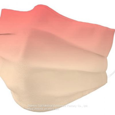 3 Ply Type I Medical Disposable Mask (Orange Gradient) CE marked and meets the requirements of EN14683:2019 Type I