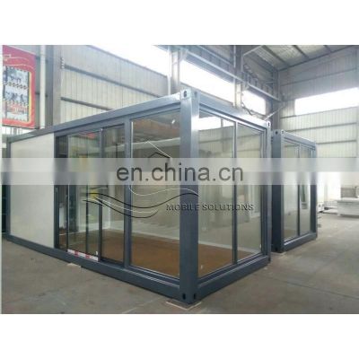 20ft Mobile steel frame container house flat pack sandwich panel home portable prefab building