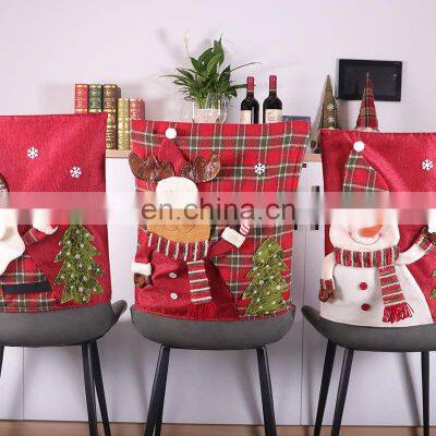 Christmas Decoration Folding Colors Wholesale Printing Party Events Luxury Wedding Dining Room Cover Chair photo-2