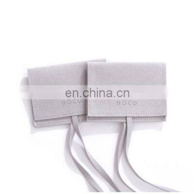 2021 New Design Wholesale Eco Custom Luxury Soft Packaging String Tie Flap Microfiber Drawstring Gift Jewelry Bag Pouch photo-3