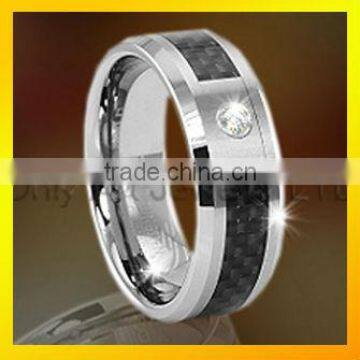 hot sales tungsten carbide carbon fiber rings for men