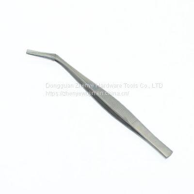 Stainless Steel Straight Head Round Head Elbow Fleshy Lengthening Toothless Large Size Dressing Long Tweezers photo-2