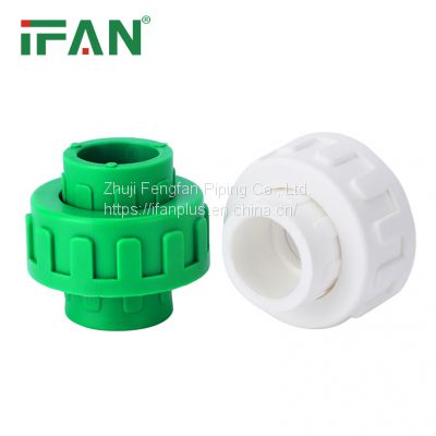 IFAN Wholesale Plastic Union Pipe Fittings Green Customized PPR Pipe Fitting