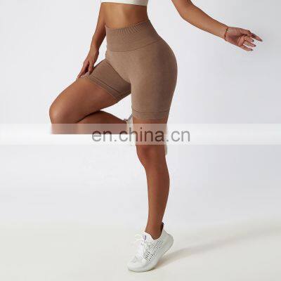 Hot Sale Gym Seamless Biker Shorts High Waist Yoga Scrunch Butt Leggings photo-3