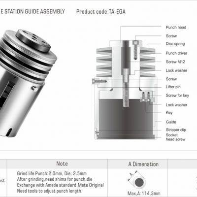Amada CNC Punch Press Thick Turret Nct Tooling E STN Guide Assembly Ferramentas PARA Punzonadoras
