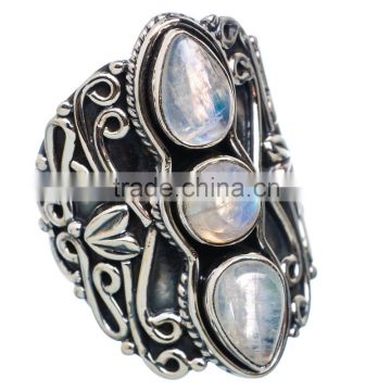 RAINBOW MOONSTONE RING ,WHOLESALE SILVER JEWELRY,SILVER EXPORTER,SILVER JEWELRY FROM INDIA