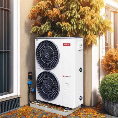 18kW Monobloc A+++ EU High COP Air to Water Heat Pump EVI Full DC Inverter Cooling Heating DHW Heat Pump