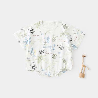 Newborn Bodysuit Baby Clothes Short Sleeves Kids Romper Climb Crawl Suit Children's Pajama Onesie Jumpsuit photo-4