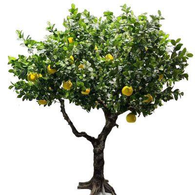 Commercial Grade Fake Grapefruit Tree 7FT-21FT Fire Retardant & Windproof for Theme Parks, ECO Certificated Trunk