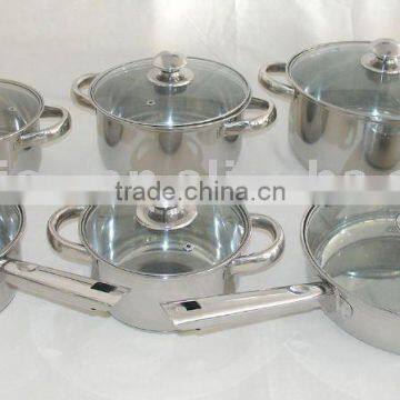 12pcs Stainless Steel cookware set