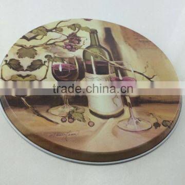 Chinese Factory Directly Round Tin Tray/metal Tin Tray for Serving/metal Tray photo-3