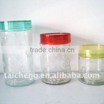 frosted glass jar