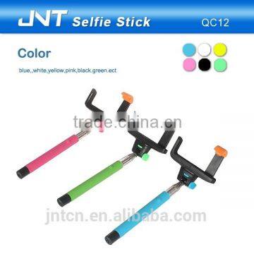 Wholesale rechargeable OEM monopod bluetooth selfie stick QC12