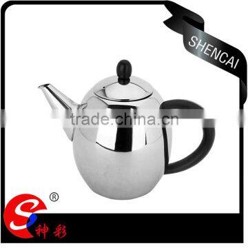 New arrival stainless steel turkish coffee drip kettle with mirror polishing and plastic handle