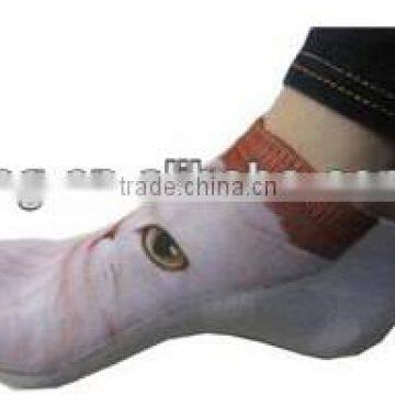 Cat Photo Printed Ankle Sock