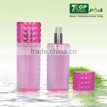 80ml Unique Diamond Plastic Cosmetic Bottle with Pump Dispenser