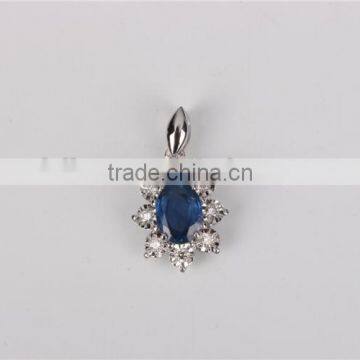 925 Sterling Silver Green Stone Jewelry Pendant Necklace